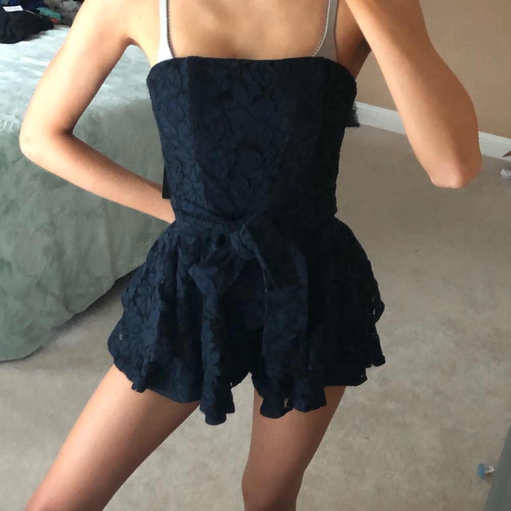 Preferred Look Lace Tube Romper fashion nova